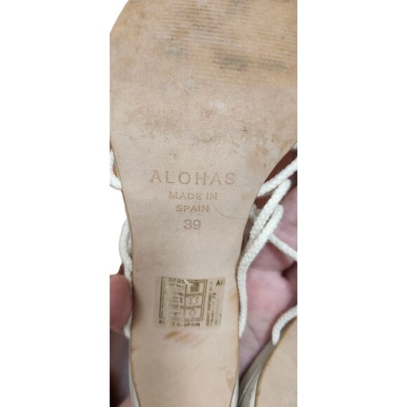 Alohas lace up sandals Size EU 39/US 8.5 - Picture 9 of 11